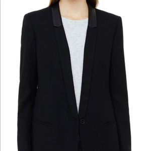 Club Monaco Leather-Trim Blazer